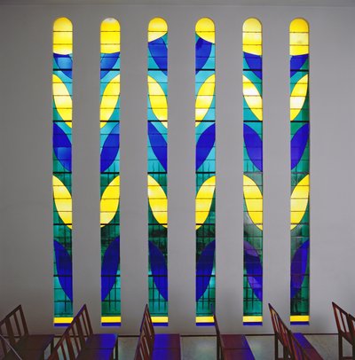 Üvegfestmények a Rózsafüzér kápolnában, Vence alkotó: Henri Matisse