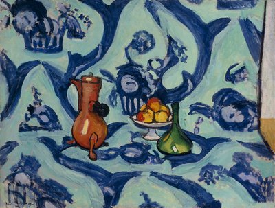 Csendélet kék terítővel alkotó: Henri Matisse