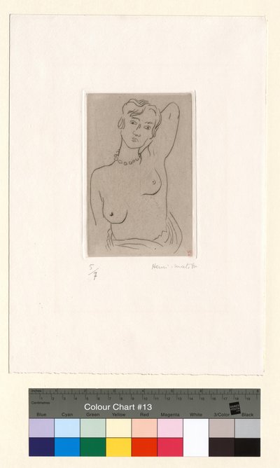 Torzó, bal kar a fej mögött alkotó: Henri Matisse