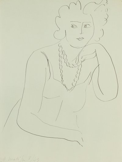 Nő nyaklánccal alkotó: Henri Matisse