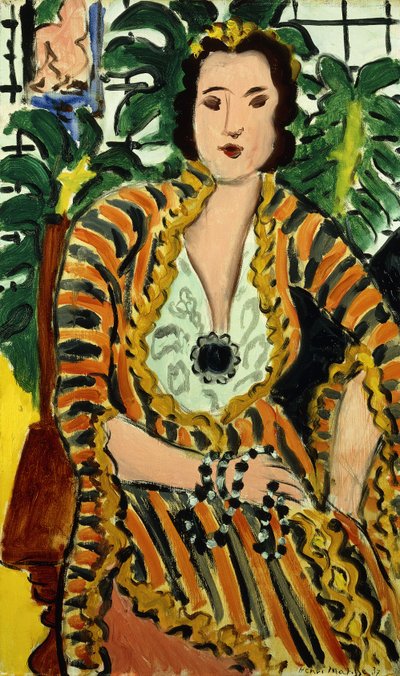Nő kék ékszerrel (Helene Galitzine drágakővel) alkotó: Henri Matisse