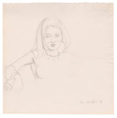 Fiatal nő fátyollal alkotó: Henri Matisse