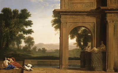 Klasszikus táj figurákkal. alkotó: Henri Mauperche