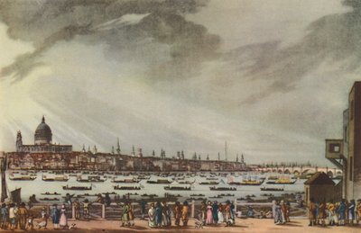 Lord Nelson temetési menete a vízen a greenwichi kórházból Whitehallba, 1806. január 9. alkotó: Henri Merke