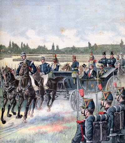 A köztársasági elnök érkezése, katonai szemle, 1891. július 14. alkotó: Henri Meyer