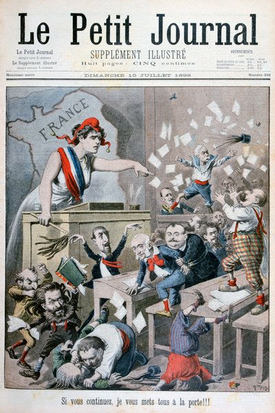A képviselőház karikatúrája, Párizs, 1898 alkotó: Henri Meyer