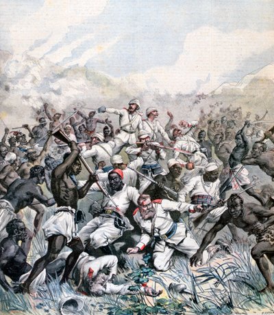 Egy német expedíció megsemmisítése Afrikában, 1891 alkotó: Henri Meyer