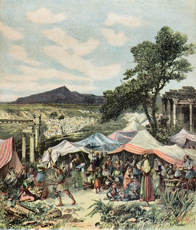Földrengés túlélői Thébában alkotó: Henri Meyer