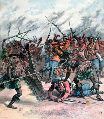 Felkelés Manpurban, Indiában, 1891 alkotó: Henri Meyer