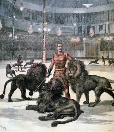 Oroszlánszelídítés a párizsi Lhippodrome-ban, 1891 alkotó: Henri Meyer