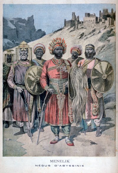 Az abesszíniai Menelik II, 1895 alkotó: Henri Meyer