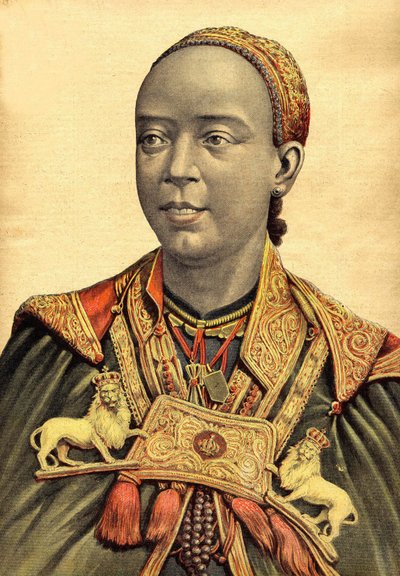 Portrait of the Impress of Abyssinia and Ethiopia Taitou (Taytu Betul alkotó: Henri Meyer
