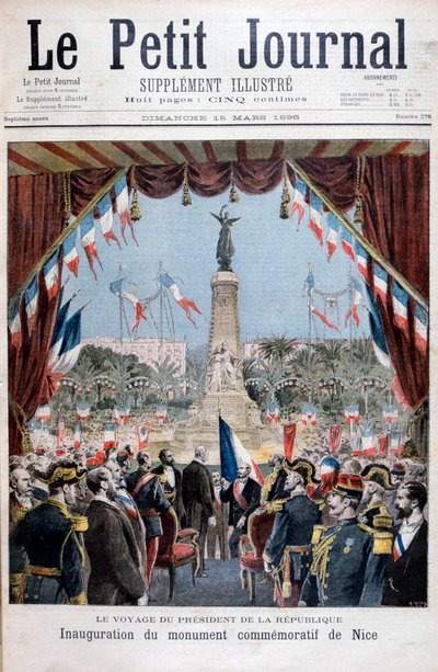 Faure elnök egy emlékmű avatóünnepségén Nizzában, 1896-ban alkotó: Henri Meyer