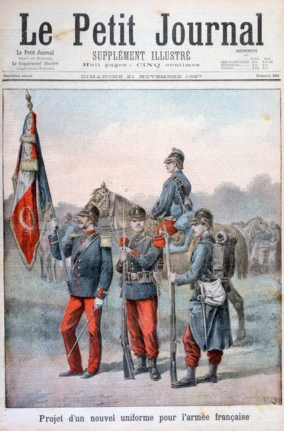 A francia hadsereg új egyenruhái, 1897 alkotó: Henri Meyer