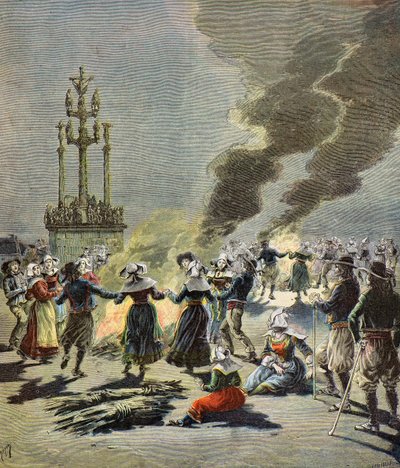 Szent János máglya Bretagne-ban alkotó: Henri Meyer