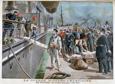 Key-Westbe érkező spanyol foglyok, spanyol-amerikai háború, 1898 alkotó: Henri Meyer
