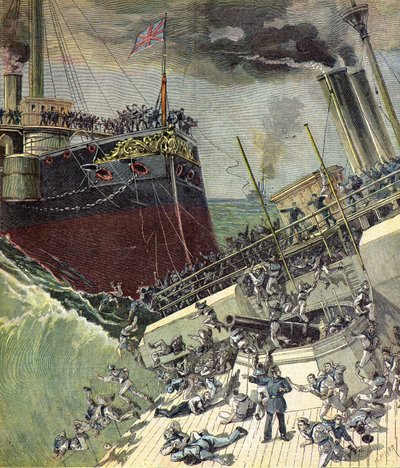 Az angol HMS Camperdown hajó alkotó: Henri Meyer