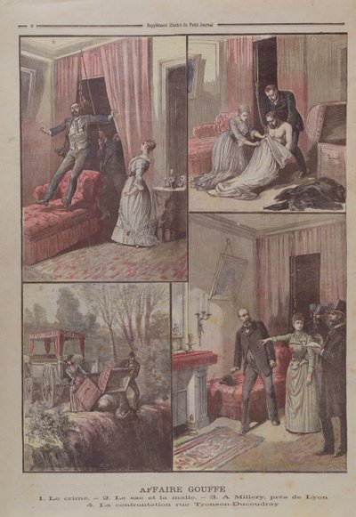 A Gouffe-rejtély, illusztrációk a „Le Petit Journal”-ból, 1890. december 20. alkotó: Henri Meyer