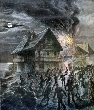 A lázadás Sercq szigetén, 1892 alkotó: Henri Meyer