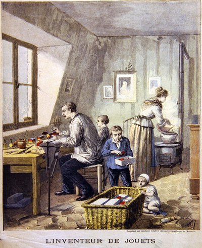 A játékfeltaláló, tizenkilencedik század vége (chromo litho) alkotó: Henri Meyer
