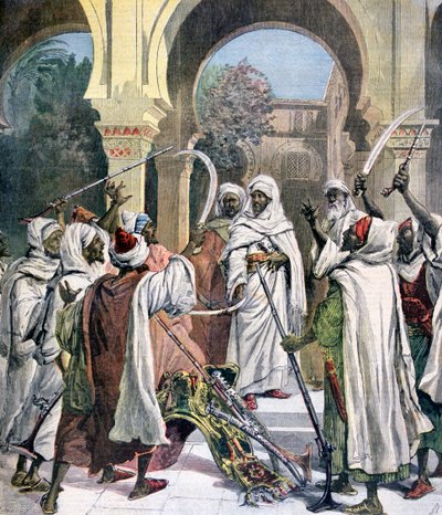 A törzsfőnökök, akik hűséget esküdnek a marokkói szultánnak, 1892 alkotó: Henri Meyer