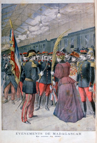 A 200-as ezred visszatérése Madagaszkárról, 1896 alkotó: Henri Meyer
