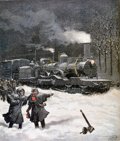 A vonatot elzárta a hó, Franciaország, 1892 alkotó: Henri Meyer