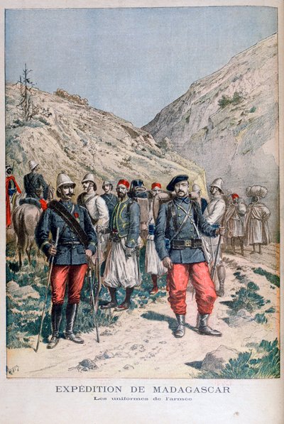 A francia expedíciós csapat egyenruhája Madagaszkáron, 1895 alkotó: Henri Meyer