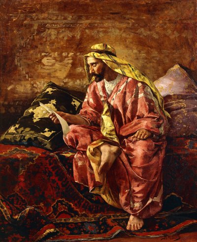 Egy arab levelet olvas alkotó: Henri Pierre Hippolyte Dubois