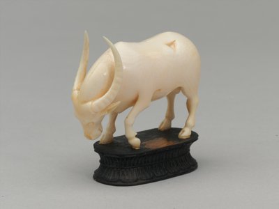 Fekete püspök, sakkfigura, India, 1820 körül alkotó: Henri Pille