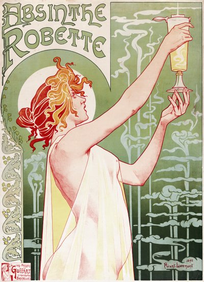 Abszint Robette poszter, Privat Livemont alkotó: Henri Henri Antoine Théodore Livemont