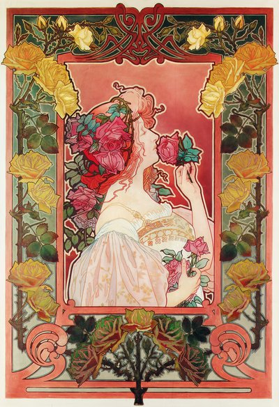 A rózsa illata, 1890 körül (olaj, vászon) alkotó: Henri Henri Antoine Théodore Livemont