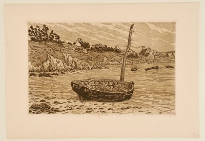 [Csónak a vízparton, Loguivy] alkotó: Henri Rivière
