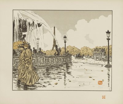 A Concorde térről [Az Eiffel-torony harminchat látképe] alkotó: Henri Rivière
