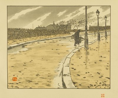 A Lamark utcáról [Az Eiffel-torony harminchat látképe] alkotó: Henri Rivière