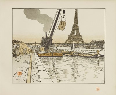 A Passy-rakpartról [Az Eiffel-torony harminchat látképe] alkotó: Henri Rivière