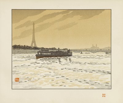 A Quai de la Conférence-ről [Az Eiffel-torony harminchat látképe] alkotó: Henri Rivière