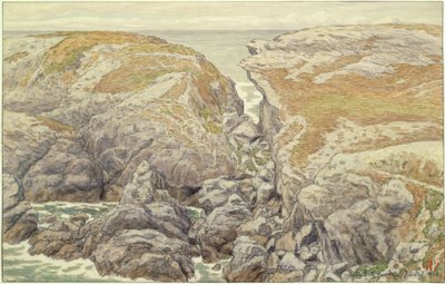 Sziklák Belle-Isle-en a tengeren alkotó: Henri Rivière