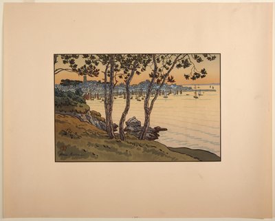 Douarnenez kikötője, Bretagne alkotó: Henri Rivière