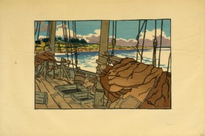 Homárhajó a Trieux torkolatánál (Loguivy) alkotó: Henri Rivière