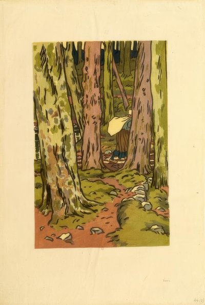 Mosás az erdőben Loguivyban alkotó: Henri Rivière
