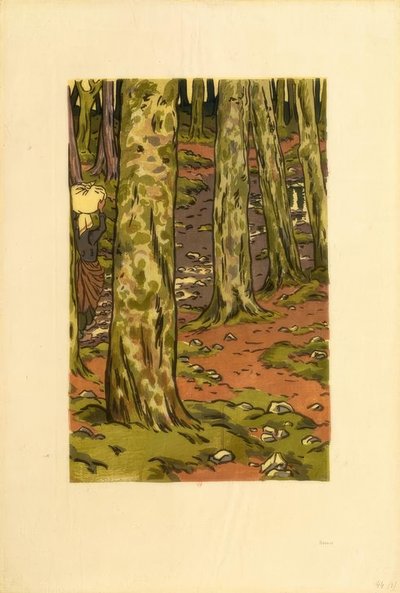 Mosás az erdőben Loguivyban alkotó: Henri Rivière