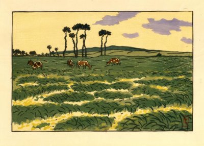 Tehenek Garde-Guérin mezőn (Saint-Briac) alkotó: Henri Rivière