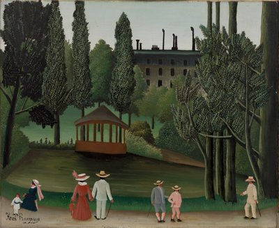 Kilátás a Montsouris Parkra, a kioszkra alkotó: Henri Rousseau