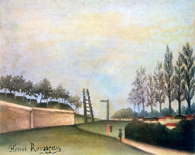 Kilátás az erődítményekre a Vanves-kaputól balra, 1909 alkotó: Henri Rousseau