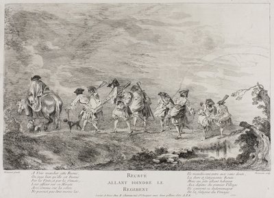 Újoncok az ezredhez csatlakozni, 1717?-26 alkotó: Henri-Simon Thomassin