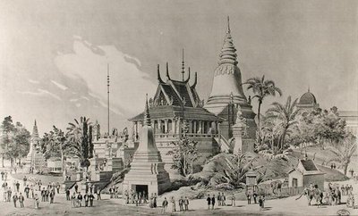 A kambodzsai palota a Trocadero-ban, az 1900-as egyetemes kiállítás alkotó: Henri Toussaint