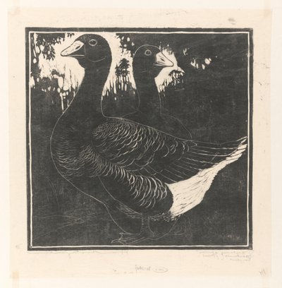 Toulouse ganzen (eredeti cím az objektumon) alkotó: Henri Verstijnen (signed by artist)