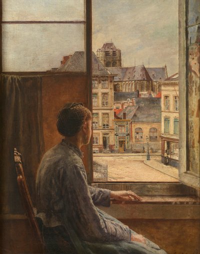 Teniersplace Antwerpenben (olaj, vászon) alkotó: Henri de Braekeleer