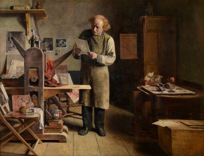 Tányérnyomtató (olaj, vászon) alkotó: Henri de Braekeleer